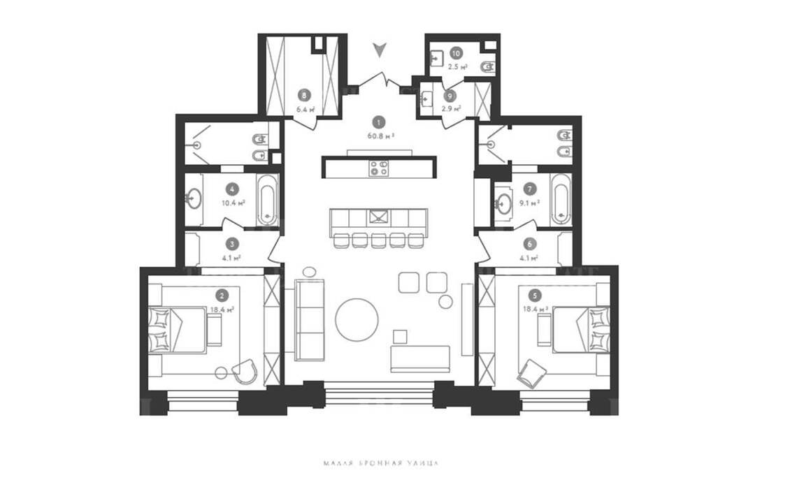 Купить  Квартиру с отделкой Малая Бронная 15 метро Пушкинская