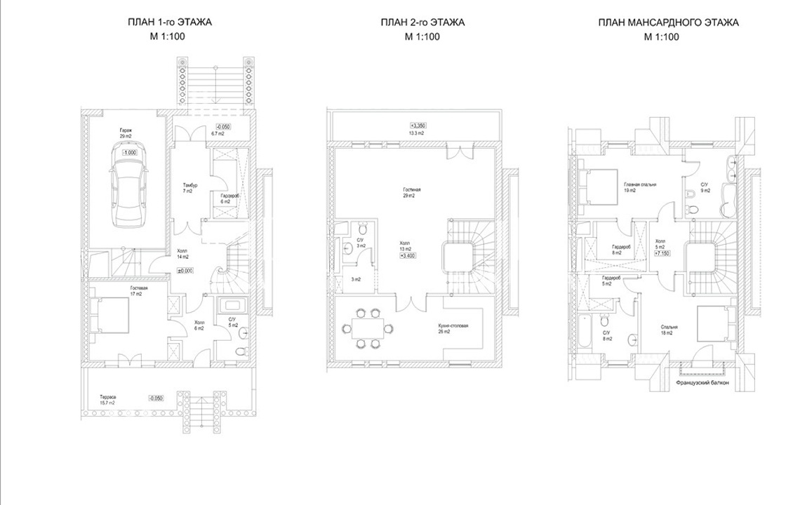 КупитьТаунхаус
без отделкиДовиль 9 км метро 