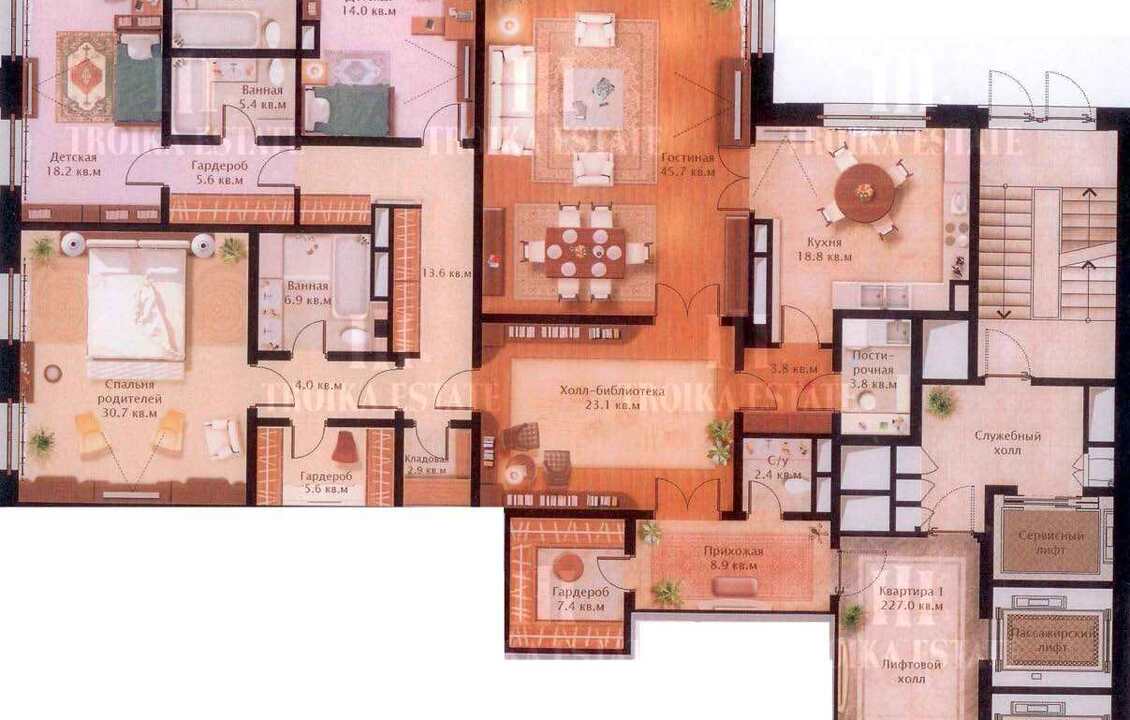 Купить  Квартиру без отделки Гранатный пер-к 6 метро Пушкинская