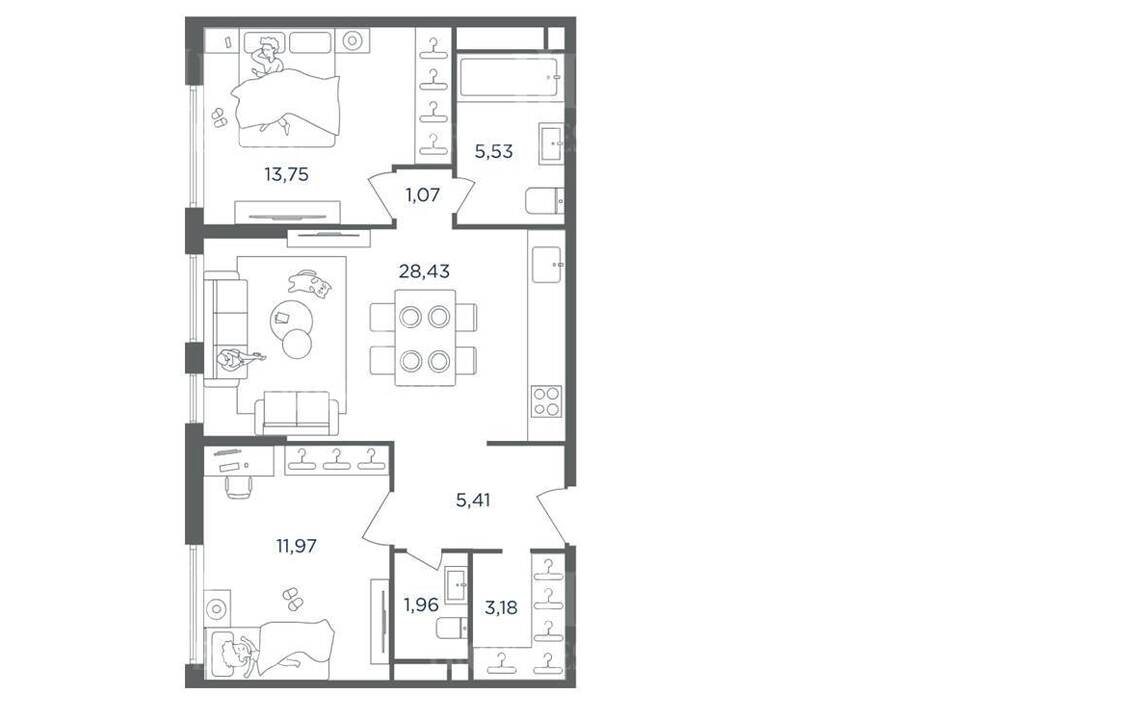 Купить  Квартиру без отделки Шмитовский пр-д 39к6 метро Шелепиха