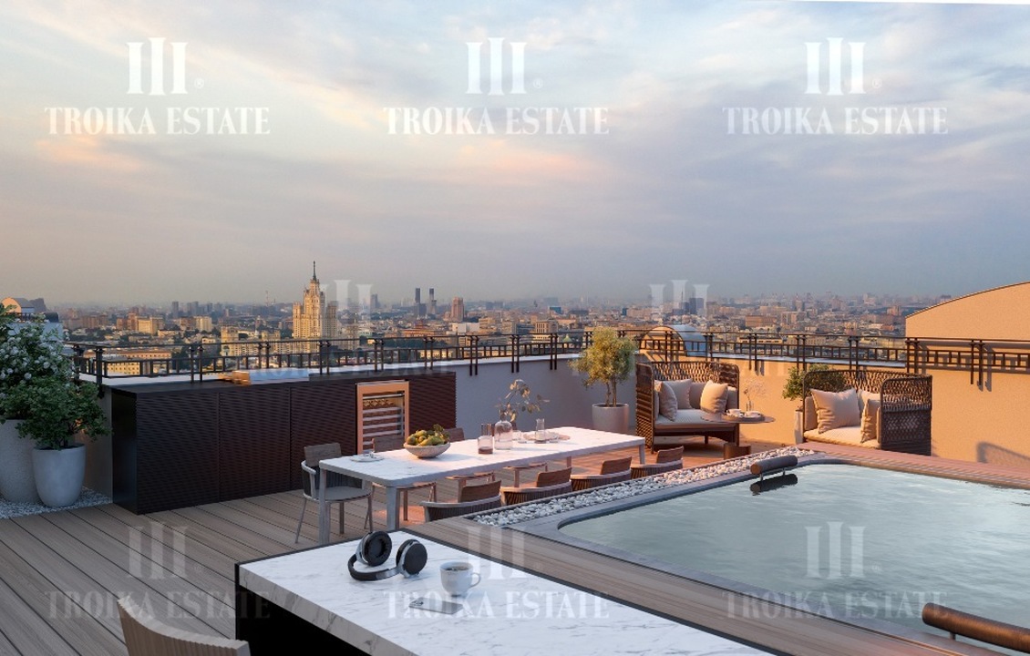 Купить  Пентхаус без отделки Потаповский пер-к 5с4 метро Чистые пруды