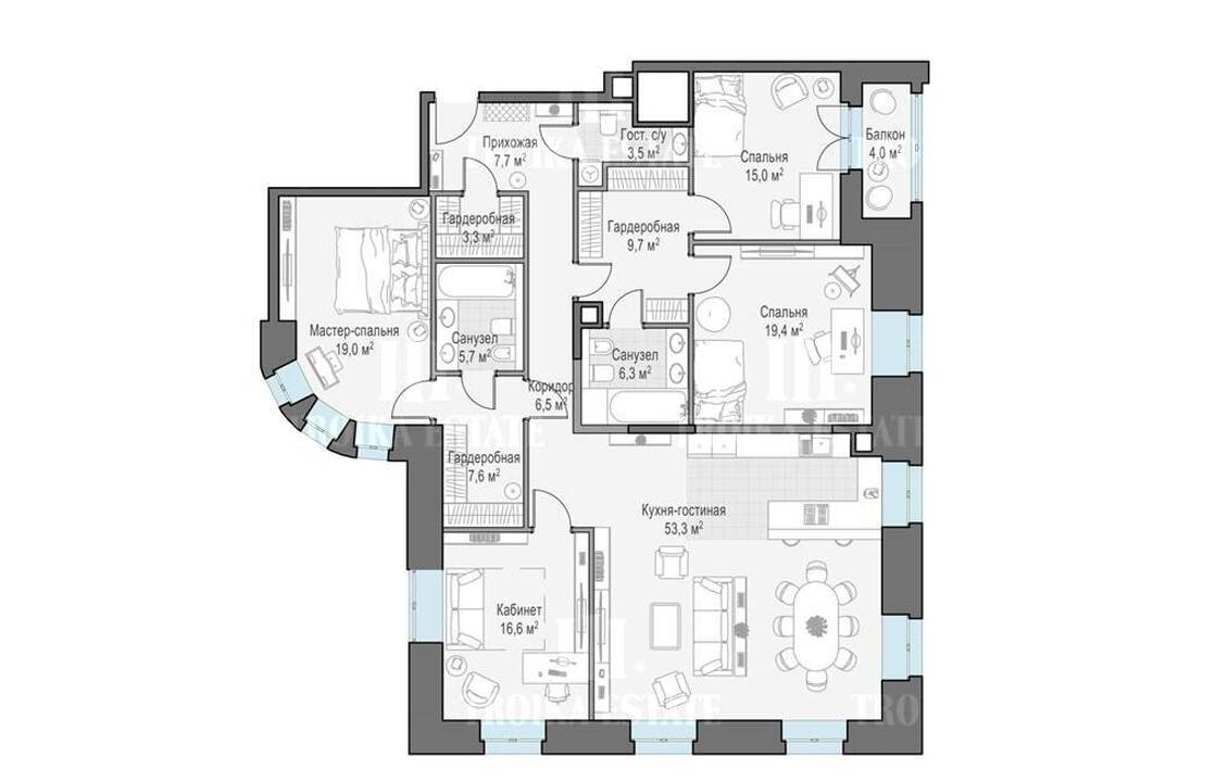 Купить  Квартиру без отделки Потаповский пер-к 5с4 метро Чистые пруды