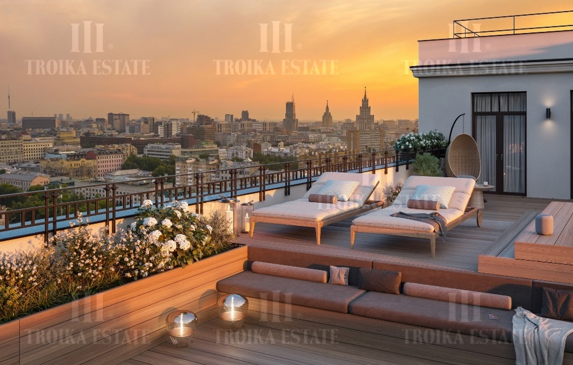 Купить  Пентхаус без отделки Потаповский пер-к 5с4 метро Чистые пруды